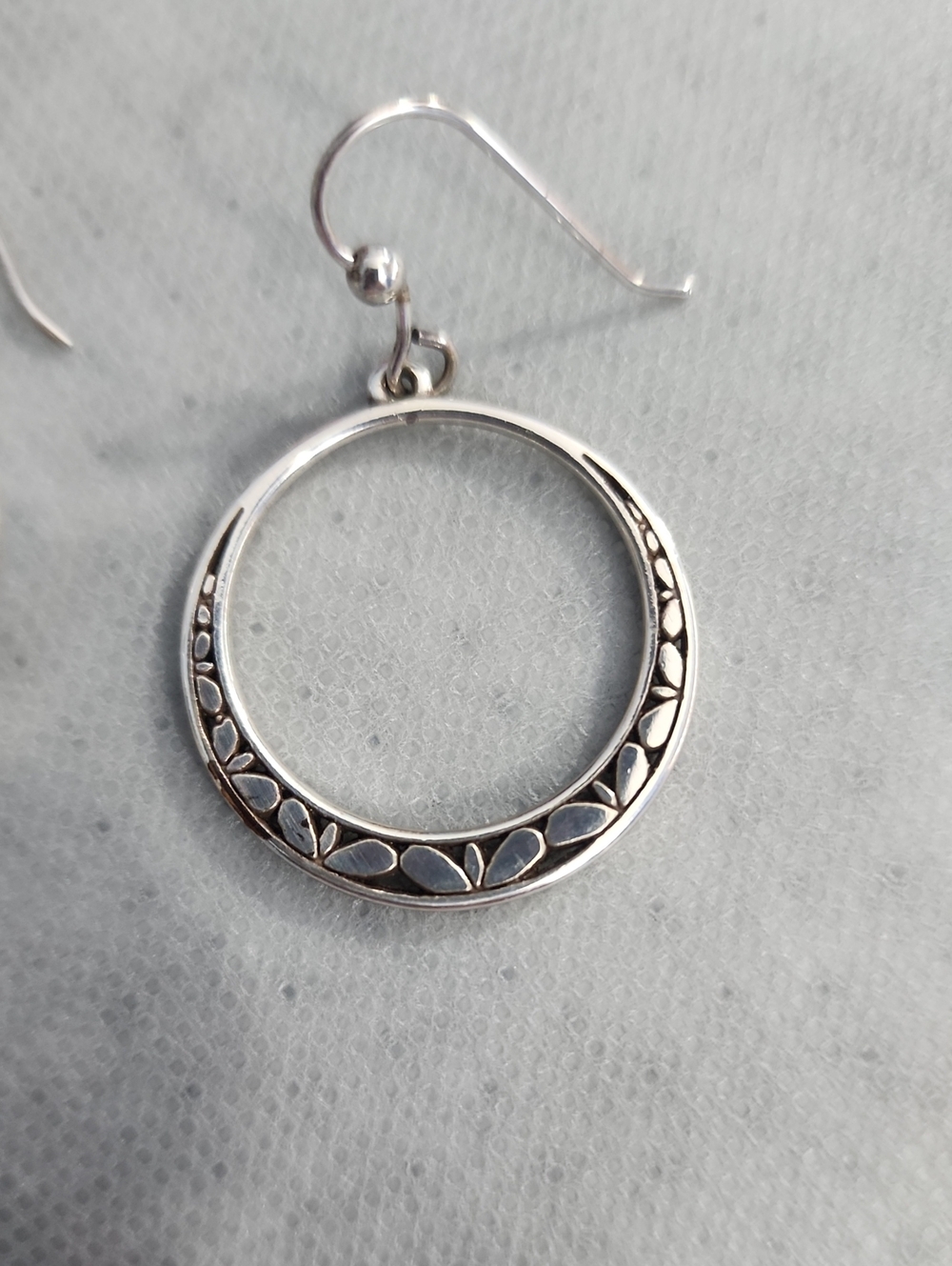 Brighton Silver Open Circle Drop Earrings - Silver - Picture 2 of 2